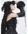 Devil Fashion Black Rose Bow Gothic Lace-Up Arm Sleeves