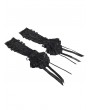 Devil Fashion Black Rose Bow Gothic Lace-Up Arm Sleeves