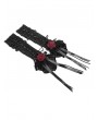 Devil Fashion Black and Red Rose Bow Gothic Lace-Up Arm Sleeves