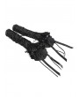 Devil Fashion Black and Red Rose Bow Gothic Lace-Up Arm Sleeves