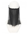 Devil Fashion Black Gothic Beaded Tassel Veil Face Mask