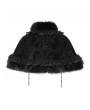 Devil Fashion Black Gothic Floral Velvet Fur Trim Cape for Women