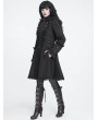 Devil Fashion Black Gothic Lace Trim Hooded Dress Jacket for Women
