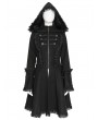 Devil Fashion Black Gothic Lace Trim Hooded Dress Jacket for Women