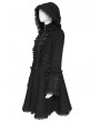 Devil Fashion Black Gothic Lace Trim Hooded Dress Jacket for Women