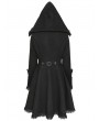 Devil Fashion Black Gothic Lace Trim Hooded Dress Jacket for Women