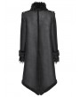 Devil Fashion Black Gothic Loose Faux Shearling Patchwork Coat for Women