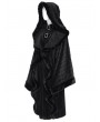 Devil Fashion Black Gothic Faux Fur Buckle Hooded Coat for Women