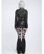 Devil Fashion Black Gothic Wing Flap Buckled Leather Hot Pants for Women