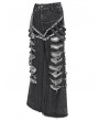 Devil Fashion Black Gothic Punk Grunge Ripped Wide Leg Pants for Women