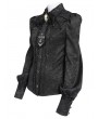 Devil Fashion Black Retro Gothic Batwing Collar Button-Up Shirt  for Women