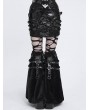 Devil Fashion Black Gothic Punk Faux Leather Bodycon Mini Skirt
