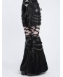 Devil Fashion Black Gothic Punk Faux Leather Bodycon Mini Skirt