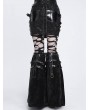 Devil Fashion Black Gothic Punk Faux Leather Bodycon Mini Skirt