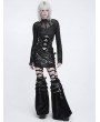 Devil Fashion Black Gothic Punk Faux Leather Bodycon Mini Skirt