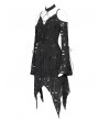 Devil Fashion Black Gothic Punk Irregular Ripped Off-the-Shoulder Dress