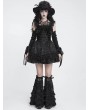 Devil Fashion Black Gothic Beaded Frill Sequined Feather Short Dress