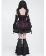 Devil Fashion Black and Red Gothic Beaded Frill Sequined Feather Short Dress