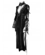 Devil Fashion Black Gothic Lace Patchwork Velvet Mermaid Maxi Dress