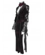 Devil Fashion Black and Red Gothic Lace Patchwork Velvet Mermaid Maxi Dress