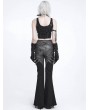 Devil Fashion Black Gothic Punk Buckle Strap Crop Tank Top for Women