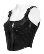 Devil Fashion Black Gothic Punk Buckle Strap Crop Tank Top for Women