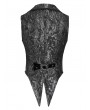 Devil Fashion Black Retro Gothic Patterned Swallowtail Waistcoat for Women