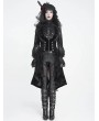Devil Fashion Black Retro Gothic Long Lapel Swallowtail Waistcoat for Women