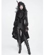 Devil Fashion Black Retro Gothic Long Lapel Swallowtail Waistcoat for Women