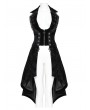 Devil Fashion Black Retro Gothic Long Lapel Swallowtail Waistcoat for Women