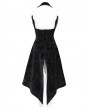 Devil Fashion Black Retro Gothic Long Lapel Swallowtail Waistcoat for Women