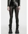 Punk Rave Black Gothic Punk Faux Leather Leggings for Women