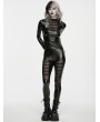 Punk Rave Black Gothic Punk Faux Leather Leggings for Women