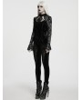 Punk Rave Black Gothic Embossed Velvet Leggings for Women