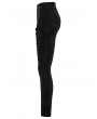 Punk Rave Black Gothic Embossed Velvet Leggings for Women