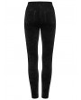 Punk Rave Black Gothic Embossed Velvet Leggings for Women