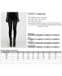 Punk Rave Black Gothic Embossed Velvet Leggings for Women