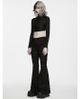 Punk Rave Black Gothic Wasteland Knitted Flared Pants for Women