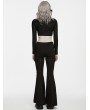 Punk Rave Black Gothic Wasteland Knitted Flared Pants for Women