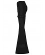 Punk Rave Black Gothic Wasteland Knitted Flared Pants for Women