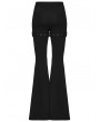 Punk Rave Black Gothic Wasteland Knitted Flared Pants for Women