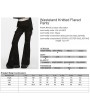 Punk Rave Black Gothic Wasteland Knitted Flared Pants for Women
