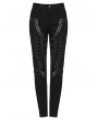 Punk Rave Black Gothic Punk Decadent Denim Pants for Women