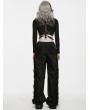 Punk Rave Black Gothic Punk Handsome Pleated Pants for Women