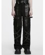 Punk Rave Black Gothic Punk Straight Wide Leg Pants for Women