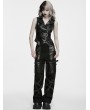 Punk Rave Black Gothic Punk Straight Wide Leg Pants for Women
