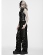 Punk Rave Black Gothic Punk Straight Wide Leg Pants for Women