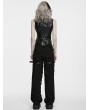 Punk Rave Black Gothic Punk Straight Wide Leg Pants for Women