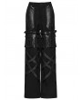 Punk Rave Black Gothic Punk Straight Wide Leg Pants for Women