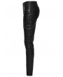 Punk Rave Black Gothic Cyberpunk Faux Leather Pants for Women